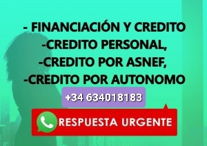 Oportunidad de credito whatsapp: +34634018183